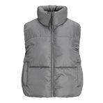 JACK & JONES Kadın JXSOLVEJ PUFFER VEST OTW SN Yelek Koyu Gri XL