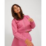 Jack & Jones Kadin Logolu Kapüsonlu Sweatshirt - Abbie - Pembe