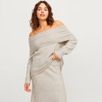 Jack & Jones Kadin Madonna Yaka Yün Karisimli Kazak - Minka - 0019-Bej