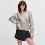 Jack & Jones Kadin Metalik Görünümlü Kazak - Silvia - 109Gümüş - XS