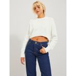 Jack & Jones Kadin Örme Crop Kazak - Carlota - Beyaz