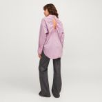 Jack & Jones Kadin Sirt Dekolteli Çizgili Gömlek - Magna - 310 Pembe