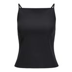 JACK & JONES Kadın Tişört JXSOFIA SL OPEN BACK TOP WVN, Black, M