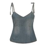 JACK & JONES Kadın Tişört JXTUVA DENIM TOP DNM, Medium Blue Denim, L