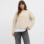 Jack & Jones Kadin Yün Karisimli Wide Fit Kazak - Sigga - 0019-Bej