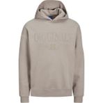 Jack & Jones Kapüşon Yaka Krem Erkek Sweatshırt 12248784_JORSHADOW Sweat Hood Blk - XL