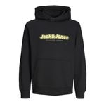 Jack & Jones Kapüşon Yaka Siyah Erkek Sweatshirt 12261431-JCOTAMI SWEAT HOOD, M