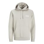 Jack & Jones kapüşonlu kazak, kapüşonlu sweatshirt, erkekler için, pamuklu, logolu, tasarım ve renk seçenekleri, Moonbeam, XXL