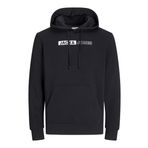 JACK & JONES Kapüşonlu Logolu Sweatshirt, M, 12233599, Siyah, erkek