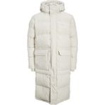 Jack & Jones Kapüsonlu Uzun Puffer Mont - Krem