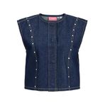 JACK & JONES Kot Yelek, S, JXMAE, Dark Blue Denim, Kadın