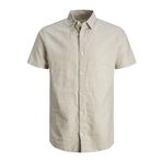 Jack & Jones Koyu Bej Erkek Çocuk Gömlek Jjelinen Blend Shırt Ss Sn Jnr