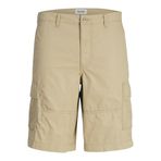 JACK & JONES Koyu Bej Erkek Çocuk Kargo Şort JPSTCOLE JJCAMPAIGN SHORT JNR, 12 Yaş