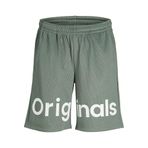 JACK & JONES Koyu Yeşil Erkek Çocuk Şort JPSTCHICAGO MESH SHORTS GMS JNR, 12 Yaş
