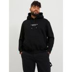 Jack & Jones Logo Baskili Sweatshirt - Büyük Beden - 2XL - 01-Siyah