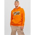 Jack & Jones Logolu Kapüşonlu Sweatshirt - Dust - Turuncu - XL