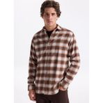 Jack & Jones Normal Kahve Erkek Gömlek 12279546_JJJOSHUA Check Shırt Ls - XL