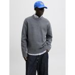 Jack Jones Norrebro Bisiklet Yaka Loose Fit Erkek Kazak 12282728 - Gri - XL