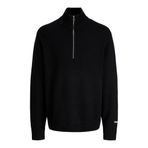 Jack & Jones Norrebro Fermuarlı Kazak, S, 12282749, Siyah, Erkek