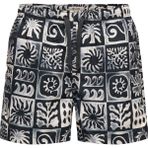 Jack & Jones Only & Sons Onsprınt Erkek Deniz Şortu Desenli Rahat Yazlık Regular Fit - Siyah - M