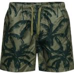 Jack & Jones Only & Sons Onsprınt Erkek Deniz Şortu Desenli Rahat Yazlık Regular Fit - Yeşil