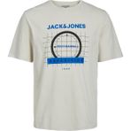 Jack & Jones Önü Baskılı Bisiklet Yaka Erkek Tişört 12238838 - Bej - XL