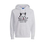 JACK & JONES ORIGINALS Erkek JORBEWARE SWEAT HOOD FST Sweatshirt, Beyaz Melanj, L
