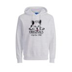 JACK & JONES ORIGINALS Erkek JORBEWARE SWEAT HOOD FST Sweatshirt, Beyaz Melanj, XL