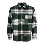 JACK & JONES ORIGINALS Erkek JORZAC CHECK OVERSHIRT LS SN Gömlek, Koyu Yeşil, M