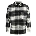 JACK & JONES ORIGINALS Erkek JORZAC CHECK OVERSHIRT LS SN Gömlek, Siyah, M
