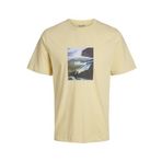 Jack & Jones Originals Jordalston Photo Tee Ss Crew Neck Bej Erkek T-shirt