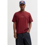 Jack & Jones Originals Jornorrebro % 100 Pamuk Regular Fit Bisiklet Yaka T Shirt Erkek T Shirt 12282892 - Bordo - 2XL
