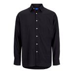 Jack & Jones Originals Jorparos Pamuklu Oversize Uzun Kollu Erkek Gömlek 12271106 SİYAH