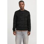 Jack & Jones Originals Jorwinter Relaxed Fit Bisiklet Yaka Kırçıllı Kazak Erkek Kazak 12277985 - 2XL - Siyah