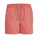 JACK & JONES Pembe Erkek Çocuk Deniz Şortu JPSTFIJI JJSWIM DOUBLE LOGO LY SN JNR, 14 yaş