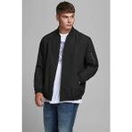 Jack & Jones Plus Büyük Beden Fermuarlı Bomber Ceket Erkek Ceket 12173990 - 7XL - Siyah
