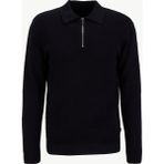 Jack & Jones Polo Yaka Rahat Siyah Erkek Kazak 12281743_JPRBLAMILANO Stıtch Knıt Z