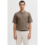Jack & Jones Premium Jprblawilliam Regular Fit Düğmeli Polo Yaka T Shirt Erkek T Shirt 12291042 - Kahve - 2XL
