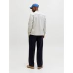 Jack & Jones Premıum Jprblurayle Lınen Blend Zıp Ls Shırt Smu 12295097 Erkek Keten Gömlek Fermuarlı - 2XL