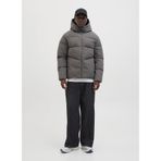 JACK & JONES Puffer Mont, L, Puffer Mont, Gri, Erkek