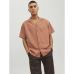 Jack & Jones Rahat Kesim Kısa Kollu Gömlek - Blujude - Kahverengi