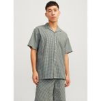 Jack & Jones Rahat Yeşil Erkek Gömlek Joreaster Palma Seersucker Shırt Ss - XL