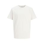 JACK & JONES Rddthor Tee S/S Crew Neck Sn Beyaz T-Shirt, L, 12281102, Cloud Dancer, Erkek