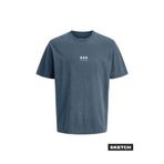 Jack & Jones Regular Fit Logo Baskılı T-Shirt, M, 5003350752, Lacivert, Erkek