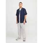 Jack & Jones Relaxed Lacivert Erkek Gömlek JCOJEFF AOP RESORT SHIRT SS RELAX L