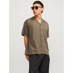 Jack & Jones Resort Yaka Regular Fit Kısa Kollu Kahverengi Erkek Gömlek 12251027 - XL - Açık Kahverengi