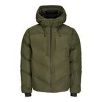 Jack & Jones Rüzgara Dayanıklı Kapüşonlu Puffer Mont, 2XL, 12260482, Forest Night, Erkek