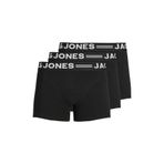 Jack & Jones Sense 3'lü Paket Erkek Boxer, Siyah, XL