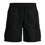 JACK & JONES Siyah Erkek Çocuk Deniz Şortu JPSTFIJI JJSWIM CARGO LY JNR, 16 yaş