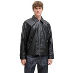 Jack & Jones Siyah Erkek Mont 12278839_Jjecasablanca Pu Jacket No, 2Xl